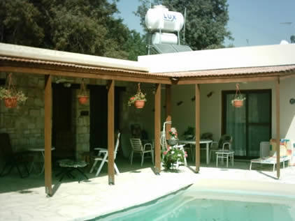 Two bedroom bungalow with private swimming pool for sale in Anavargos near Paphos.